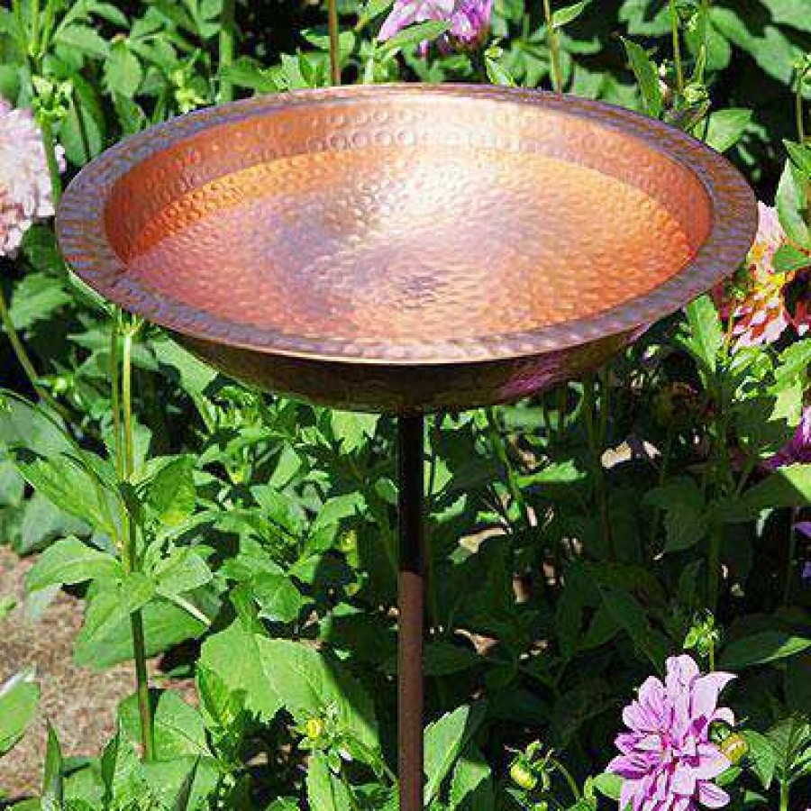 * Achla Hammered Solid Copper Bird Bath With Stake | Bird Baths