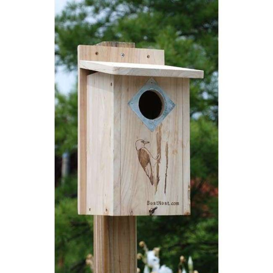 * Bestnest Post / Pole Mounted Houses Classic Three-Woodpecker House | Bird Houses