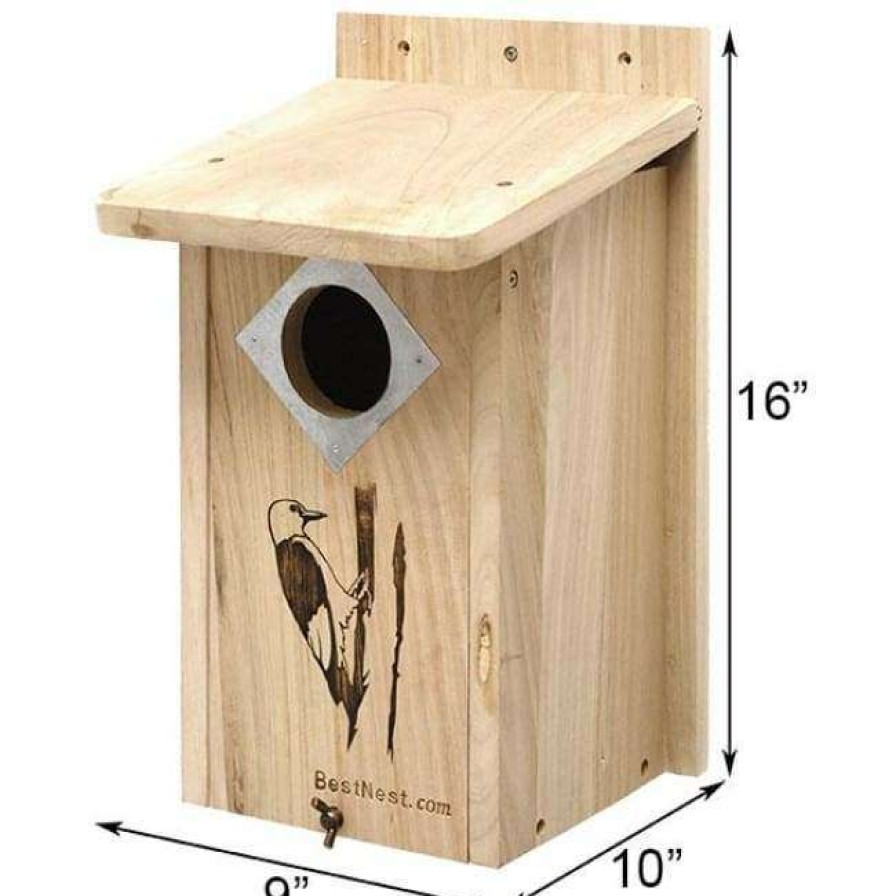 * Bestnest Post / Pole Mounted Houses Classic Three-Woodpecker House | Bird Houses