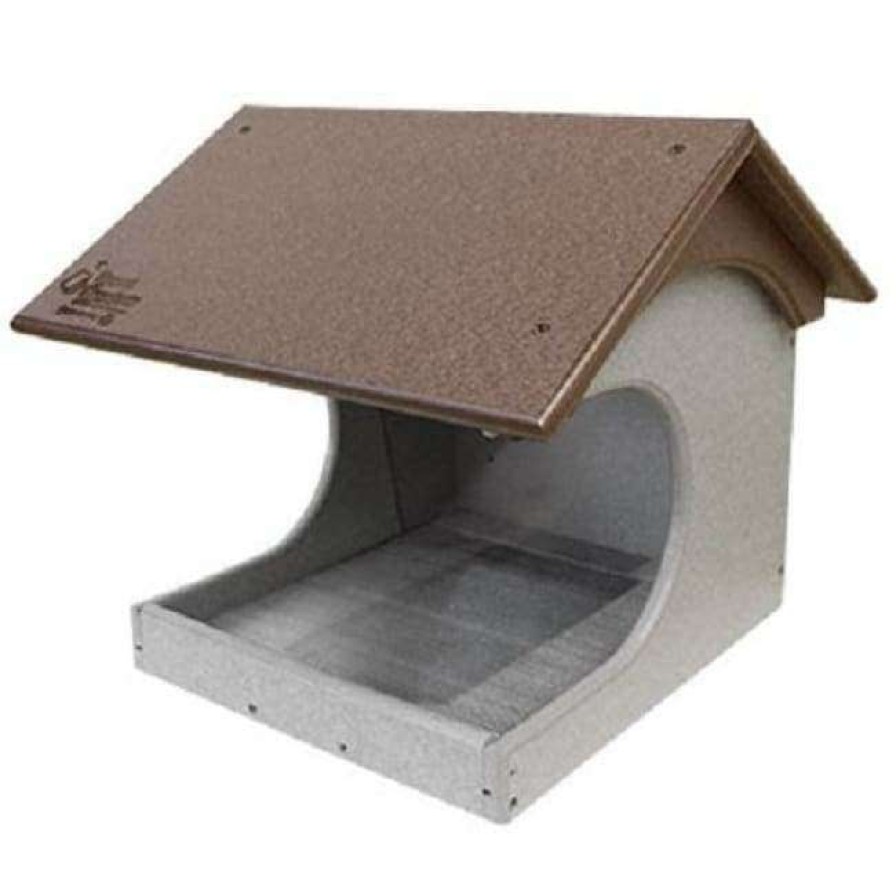 * Green Meadow Houses & Feeders Polywood Brown And Gray Recycled Plastic Cardinal Platform Bird Feeder | Bird Feeders