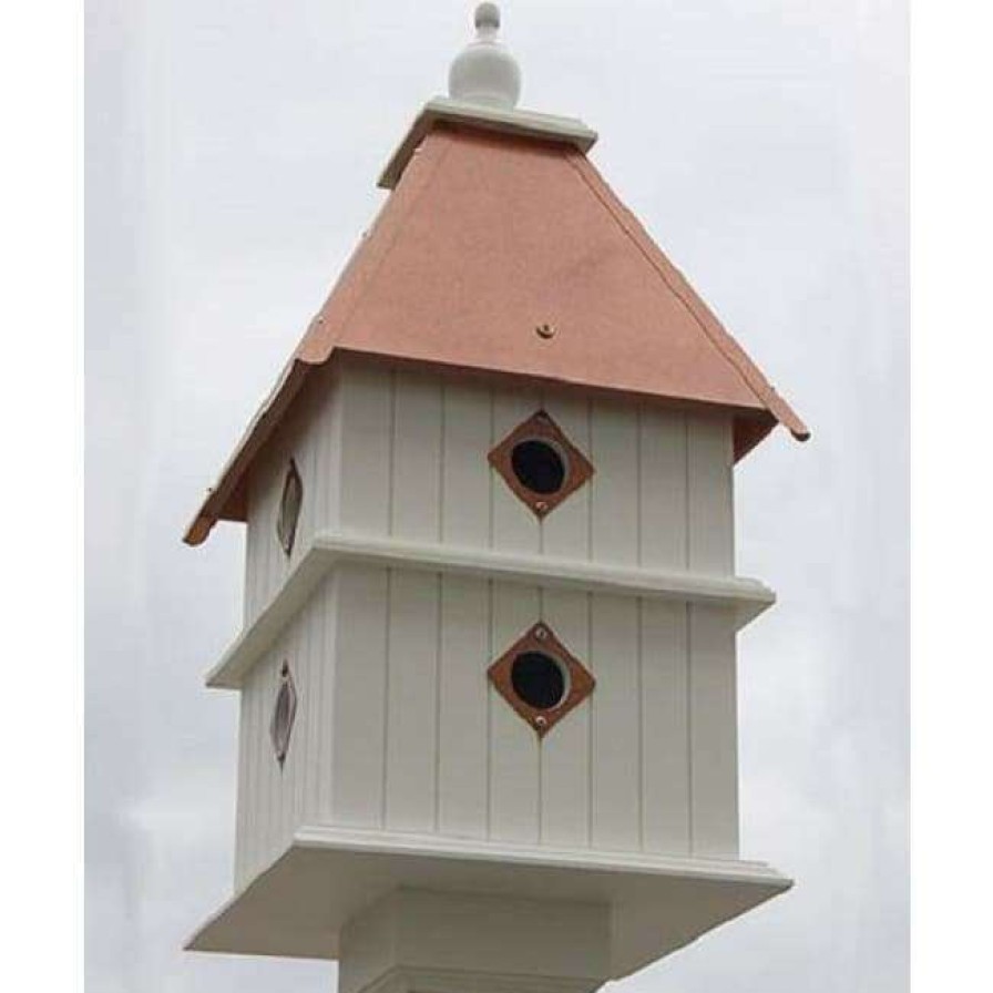 * A Wing And A Prayer Plantation Bird House With Hammered Copper Colored Metal Roof | Bird Houses