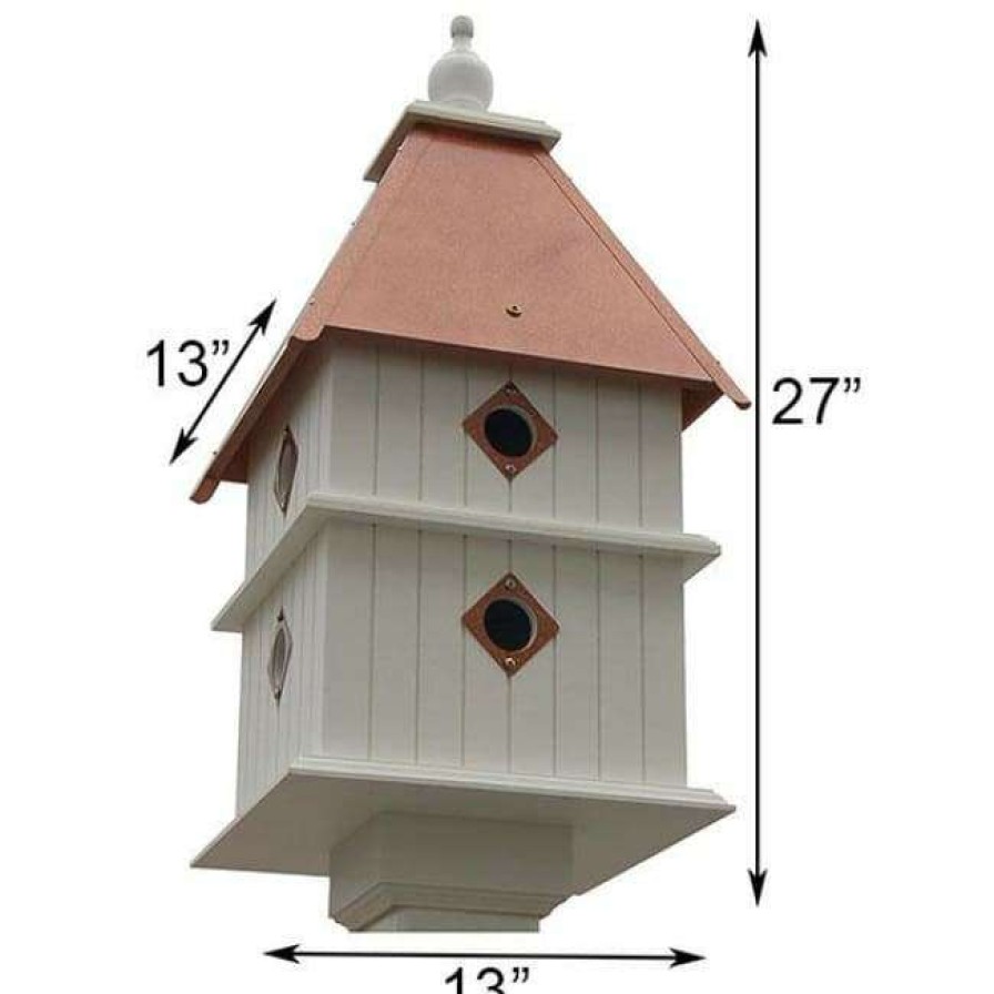 * A Wing And A Prayer Plantation Bird House With Hammered Copper Colored Metal Roof | Bird Houses