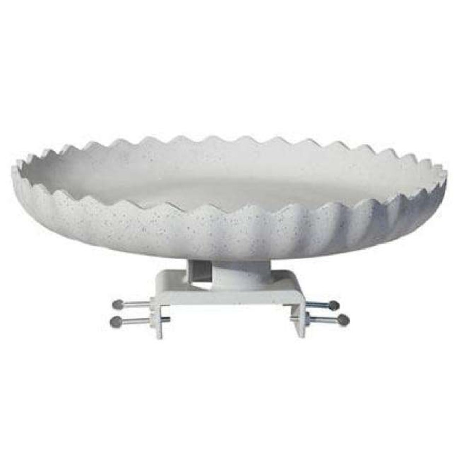 * Farm Innovators Deck Mounted Bird Baths Decorative Scalloped Bird Bath W/ Deck Mount | Bird Baths