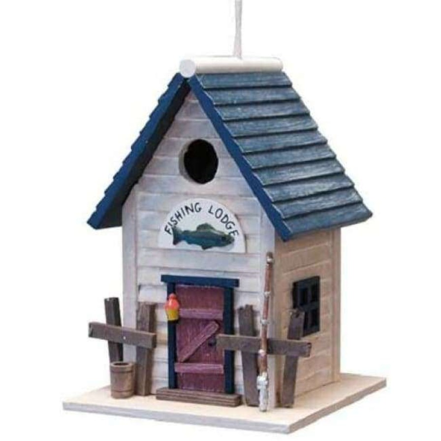 * Home Bazaar Fishing Lodge Bird House | Bird Houses