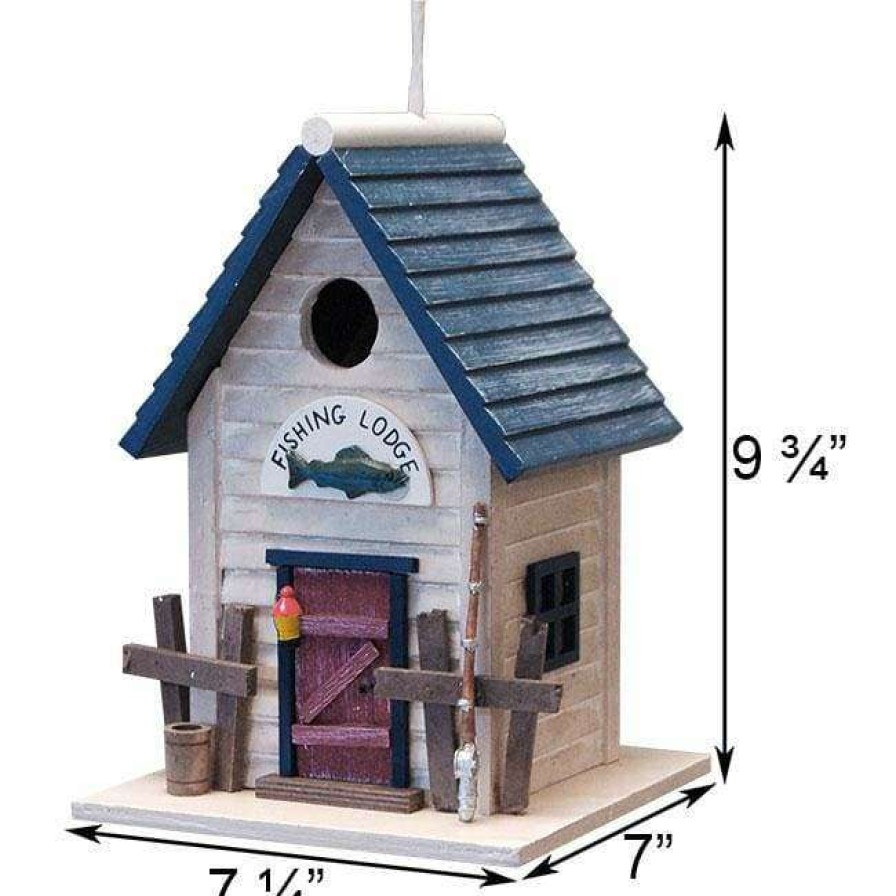 * Home Bazaar Fishing Lodge Bird House | Bird Houses