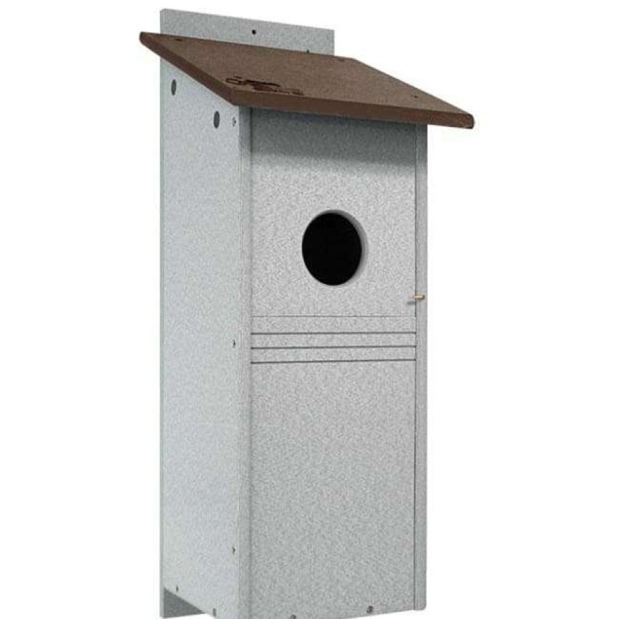 * Green Meadow Houses & Feeders Polywood Brown And Gray Recycled Plastic Flicker House | Bird Houses