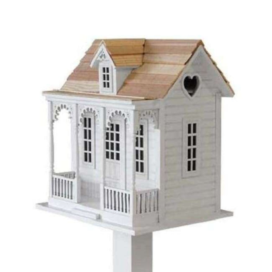 * Home Bazaar Orchard Cottage White Bird House Decorative Houses | Bird Houses