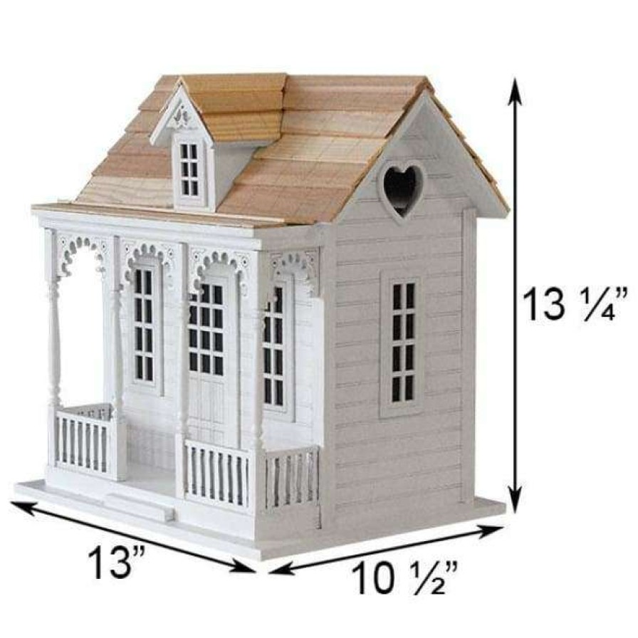 * Home Bazaar Orchard Cottage White Bird House Decorative Houses | Bird Houses