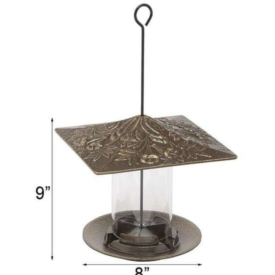 * Whitehall Products Trumpet Vine French Bronze Colored Tube Bird Feeder Hanging Feeders | Bird Feeders