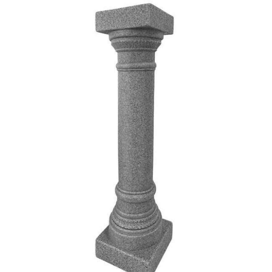 * Emsco Group Lawn & Garden Greek Column Pedestal, Granite Colored, 32 H | Lawn & Garden