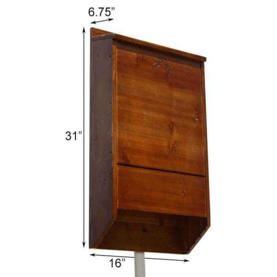 * Bestnest Premium Stained Dark Brown Bat House, 400 Bats | Bats