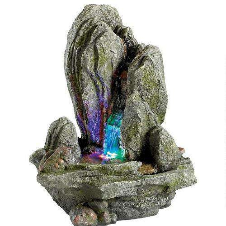 * Design Toscano Boulder Falls Cascading Tabletop Fountain | Lawn & Garden