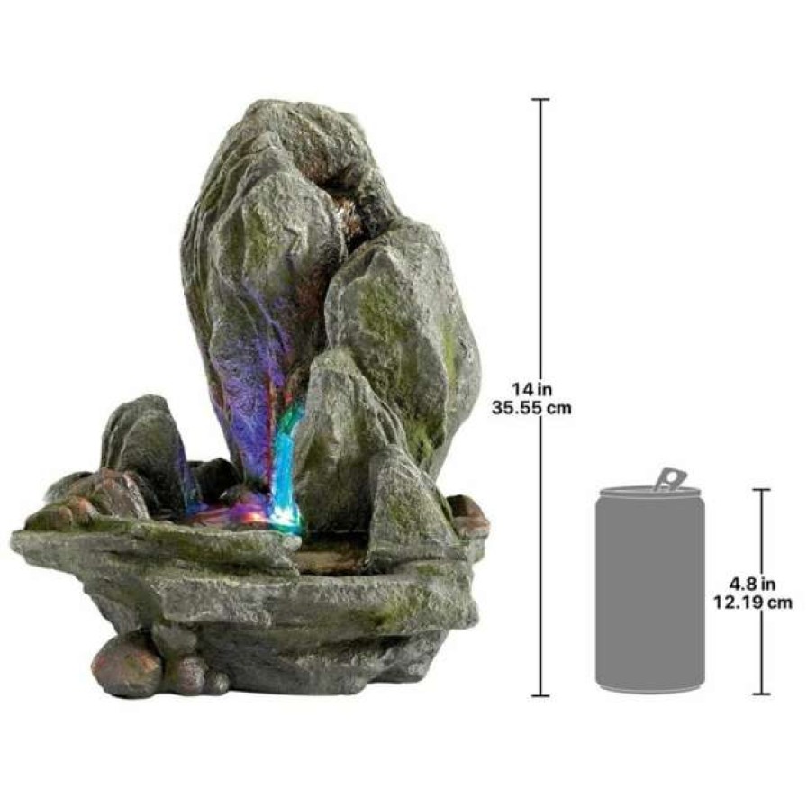 * Design Toscano Boulder Falls Cascading Tabletop Fountain | Lawn & Garden