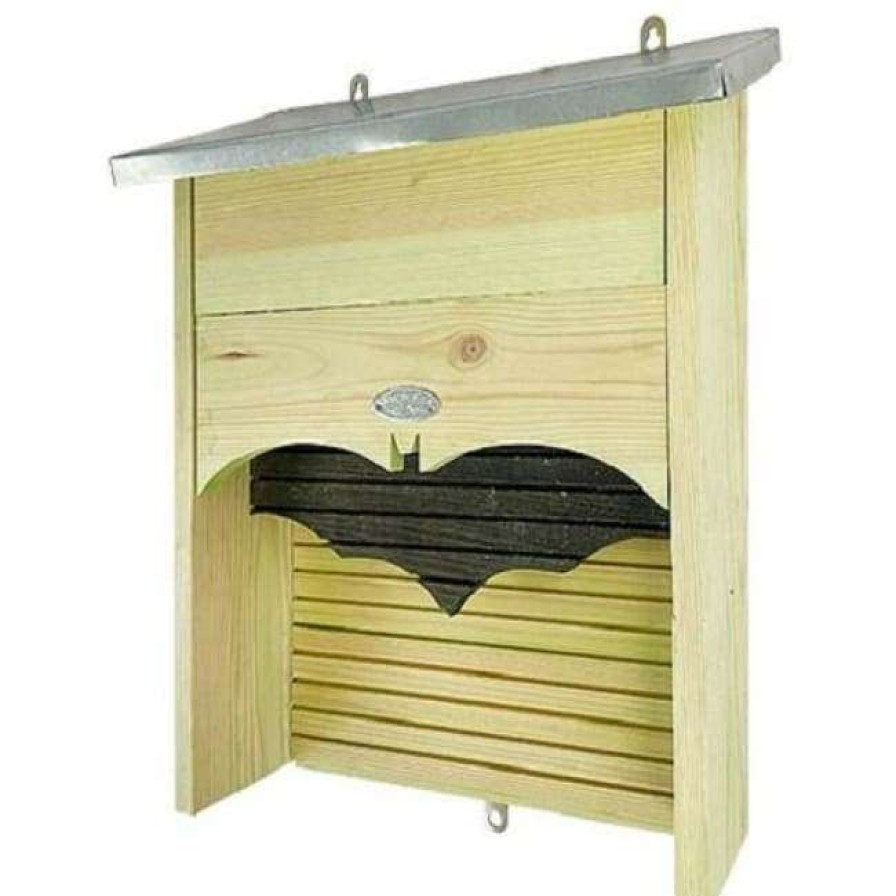 * Esschert Design Silhouette Two Chamber Bat House For 20 Bats All Bird Houses | Bird Houses