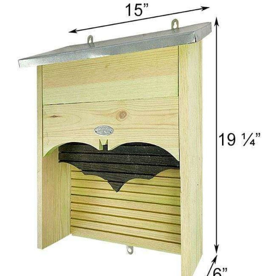 * Esschert Design Silhouette Two Chamber Bat House For 20 Bats All Bird Houses | Bird Houses