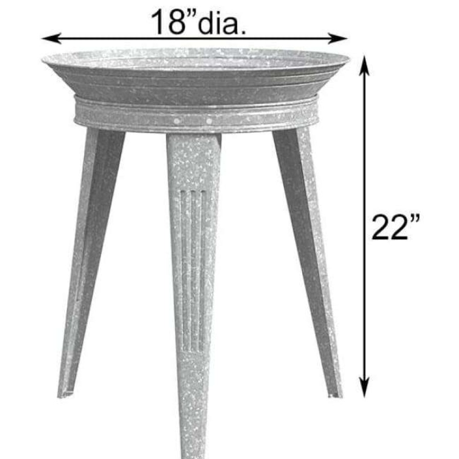 * Panacea Products Vintage Galvanized Metal Bird Bath And Stand | Bird Baths