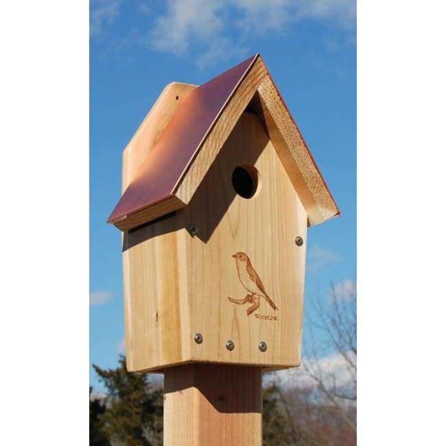 * Woodlink Post / Pole Mounted Houses Coppertop Bluebird House | Bird Houses