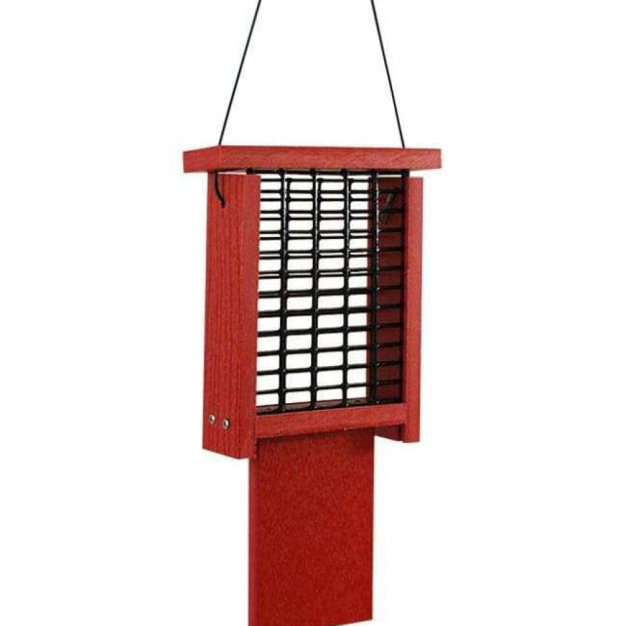 * Woodlink Going Green Suet Feeder With Tail Prop, Red Hanging Feeders | Bird Feeders