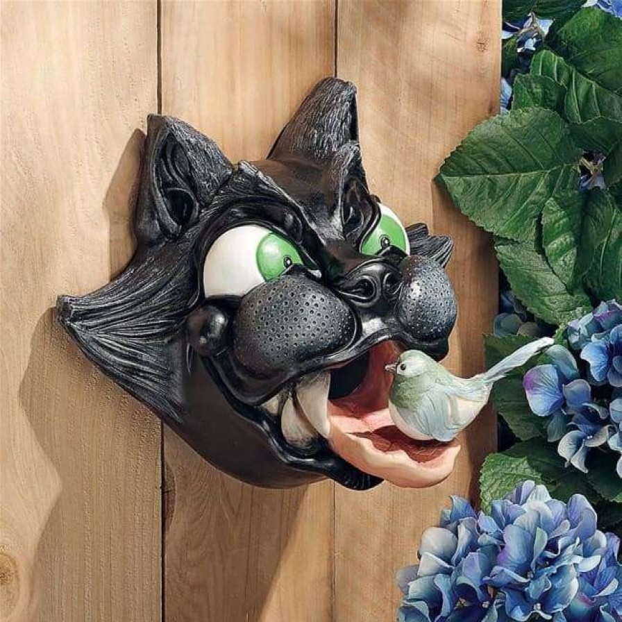 * Design Toscano Post / Pole Mounted Houses Cat-Astrophe Sculptural Birdhouse | Bird Houses