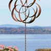 * Ancient Graffiti Kinetic Dual Flower Copper Colored 87 Spinner Lawn & Garden | Lawn & Garden