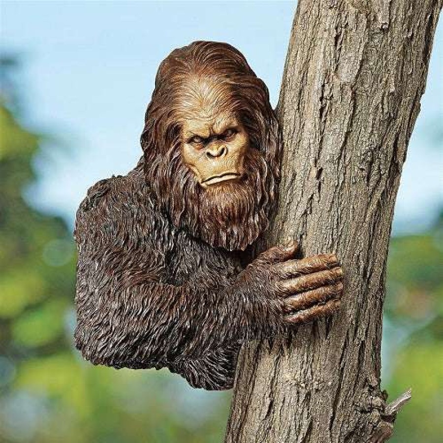 * Design Toscano Lawn & Garden Bigfoot, The Bashful Yeti Tree Sculpture | Lawn & Garden