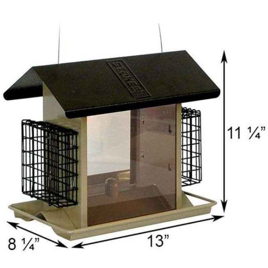 * Stokes Select Large Hopper Feeder With Suet Cages | Bird Feeders