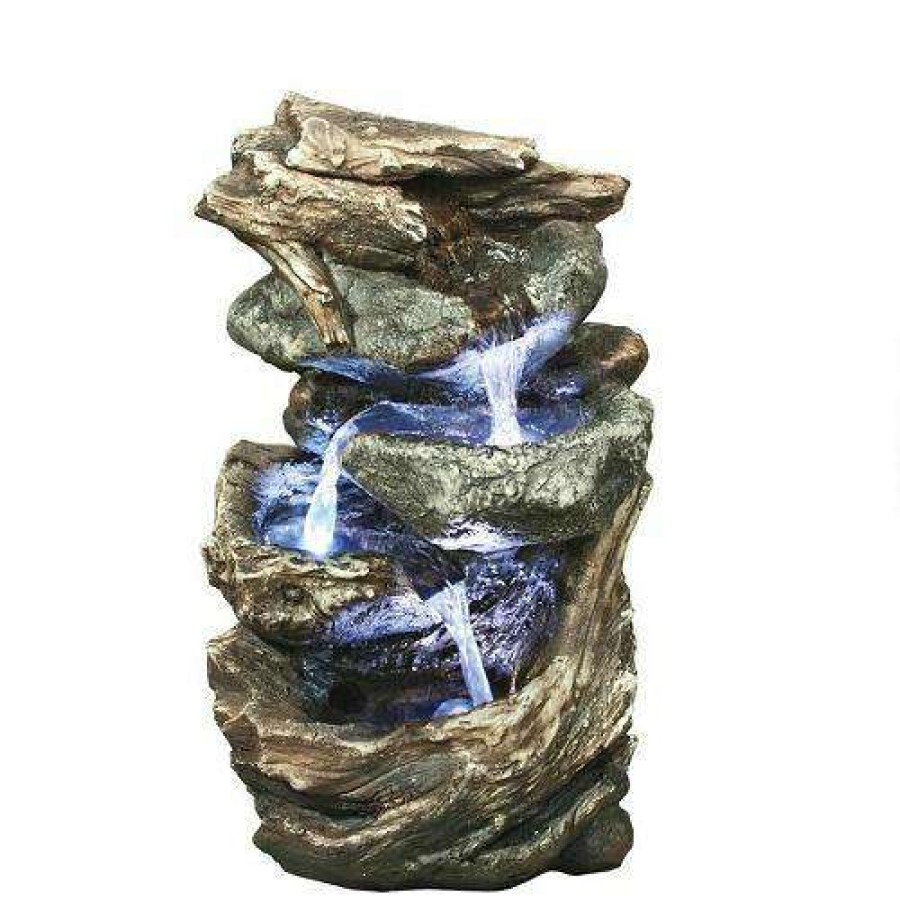 * Design Toscano Glacier Peak Cascading Tabletop Fountain | Lawn & Garden