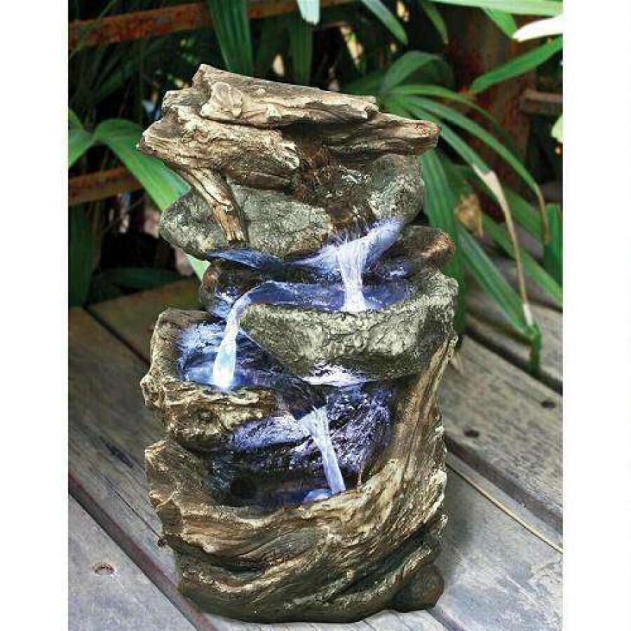 * Design Toscano Glacier Peak Cascading Tabletop Fountain | Lawn & Garden