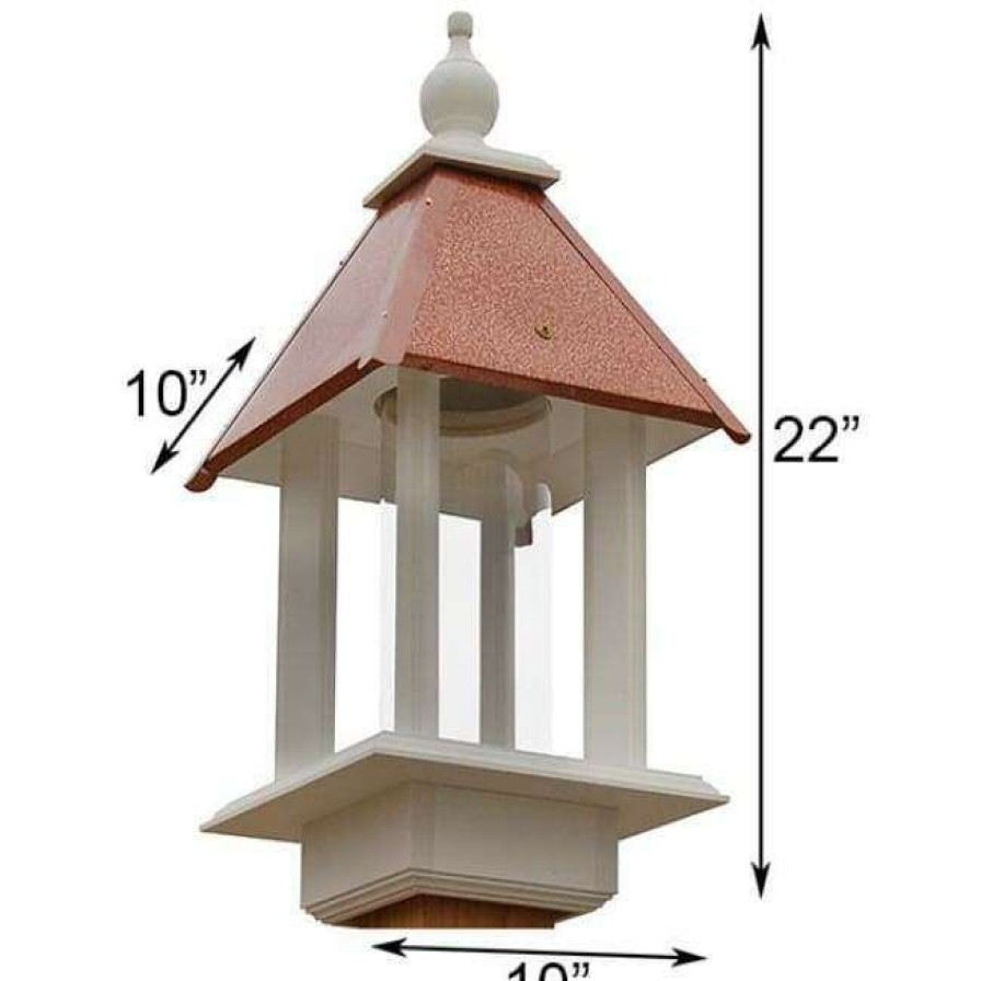 * A Wing And A Prayer Pavilion Bird Feeder With Hammered Copper Colored Metal Roof Decorative Feeders | Bird Feeders