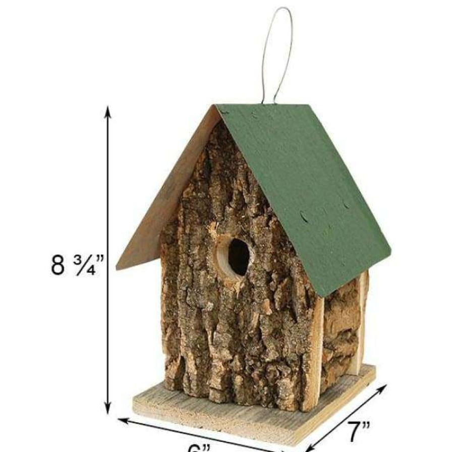 * Bird In Hand Summer Camp Bark Cabin Bird Houses, Set Of 3 | Bird Houses