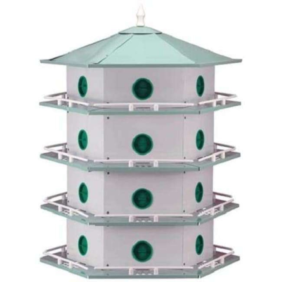 * Heath Mfg Aluminum 24-Room Deluxe Purple Martin House Post / Pole Mounted Houses | Bird Houses