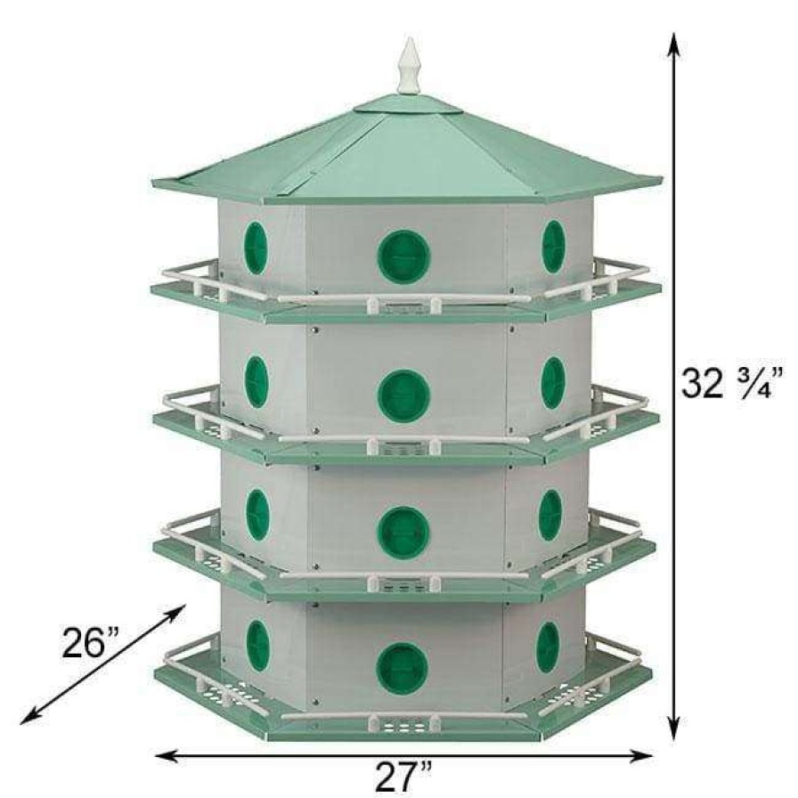 * Heath Mfg Aluminum 24-Room Deluxe Purple Martin House Post / Pole Mounted Houses | Bird Houses