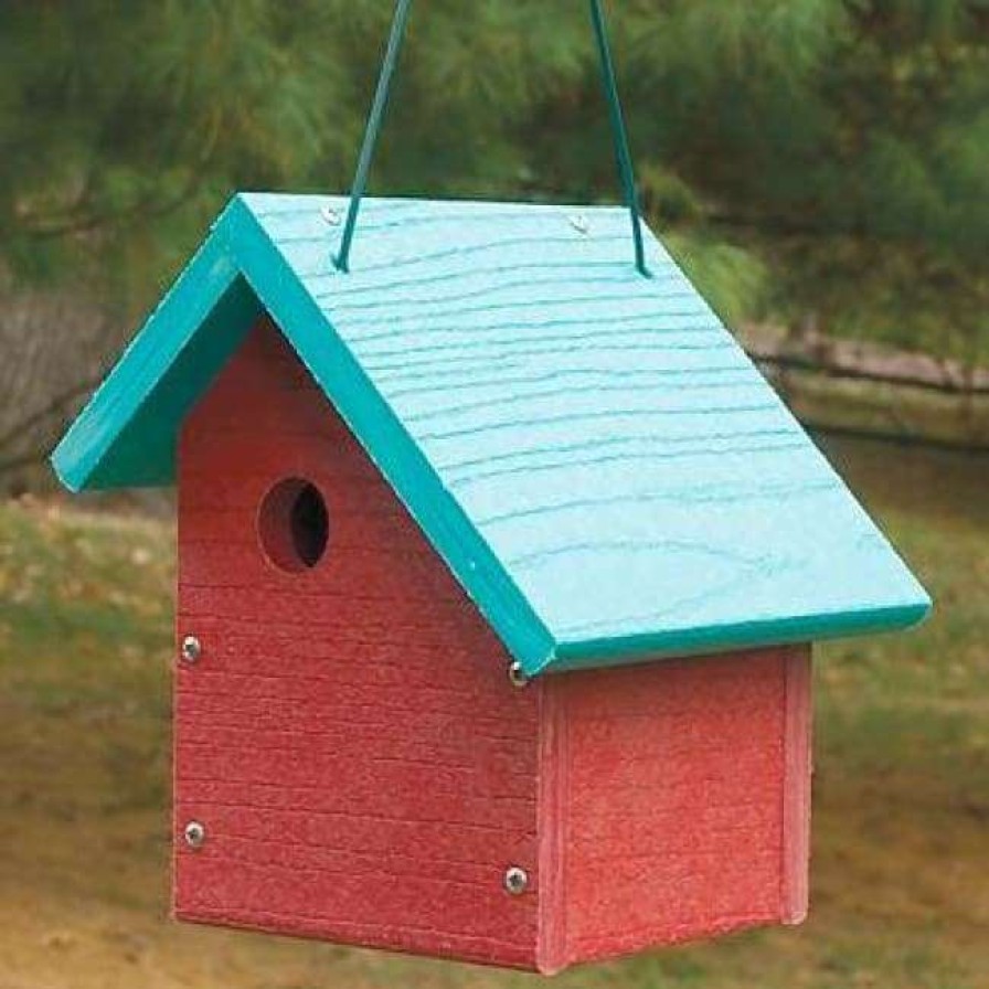 * Woodlink Going Green Sloped Roof Red Wren House Hanging Houses | Bird Houses