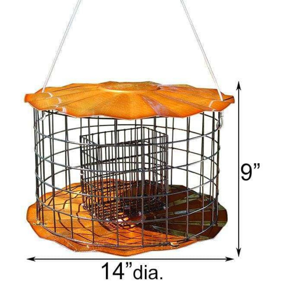 * Erva Tool & Die Copper Caged Double Suet Feeder | Bird Feeders