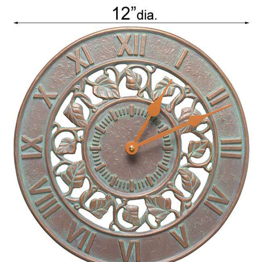 * Whitehall Products Ivy Silhouette Copper Verdi 12 Clock | Lawn & Garden