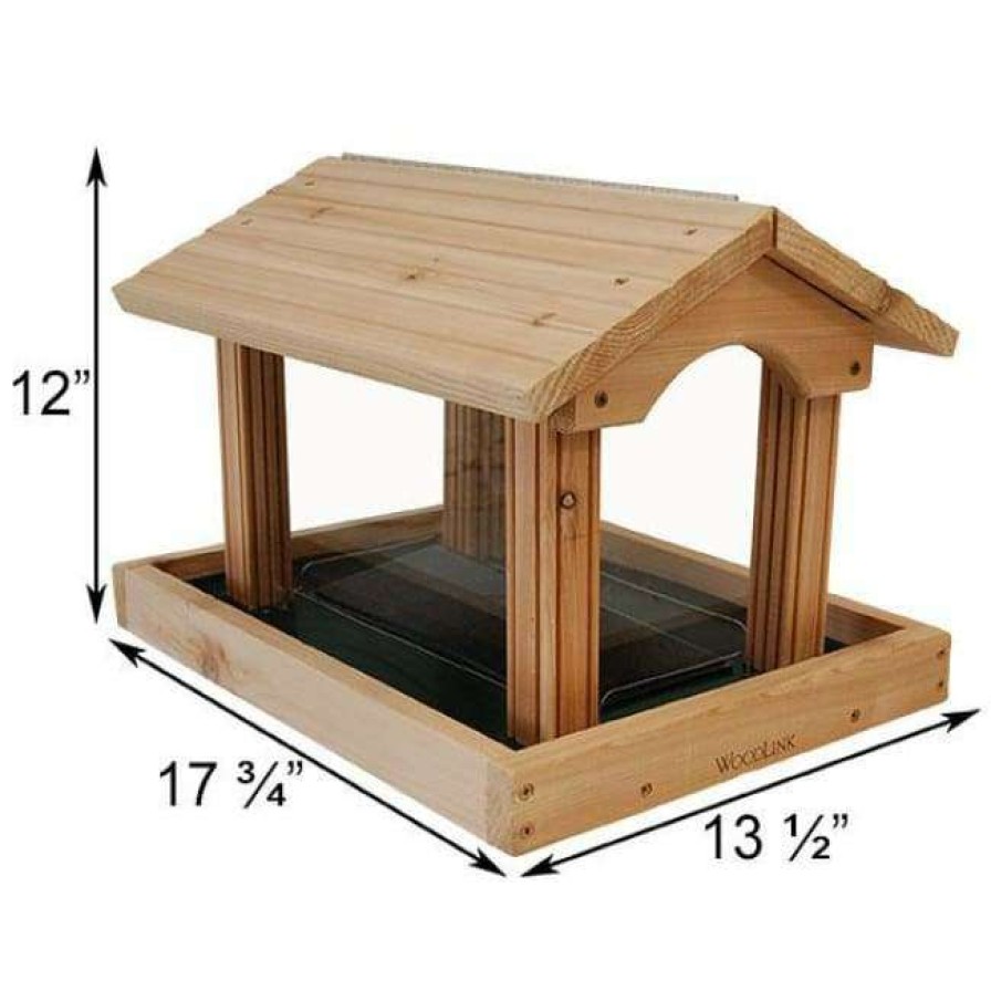 * Woodlink Professional Series Large Cedar Hopper Bird Feeder | Bird Feeders