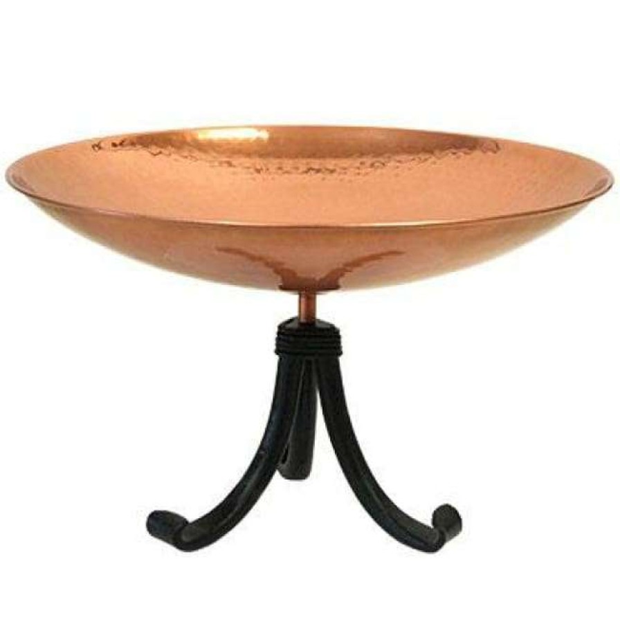 * Achla Ground Bird Baths Copper Plated Metal Bird Bath With Tripod Stand | Bird Baths