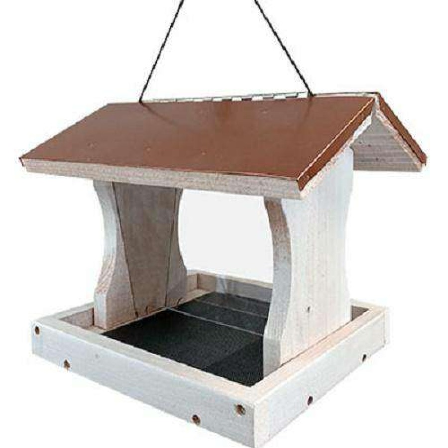 * Woodlink Audubon Nantucket White Copper Colored Roof Ranch Bird Feeder | Bird Feeders