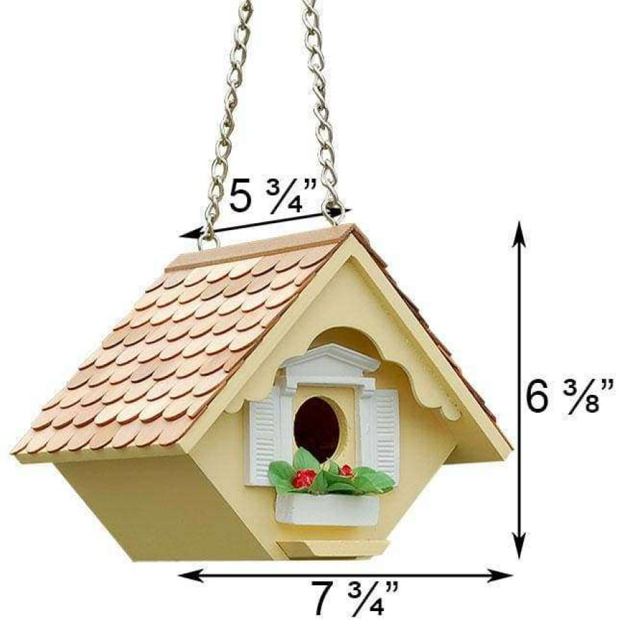 * Home Bazaar Little Hanging Yellow Wren House Decorative Houses | Bird Houses