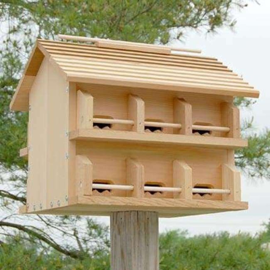 * Heath Mfg Cedar Purple Martin House W/ Crescent Entrance Holes | Bird Houses