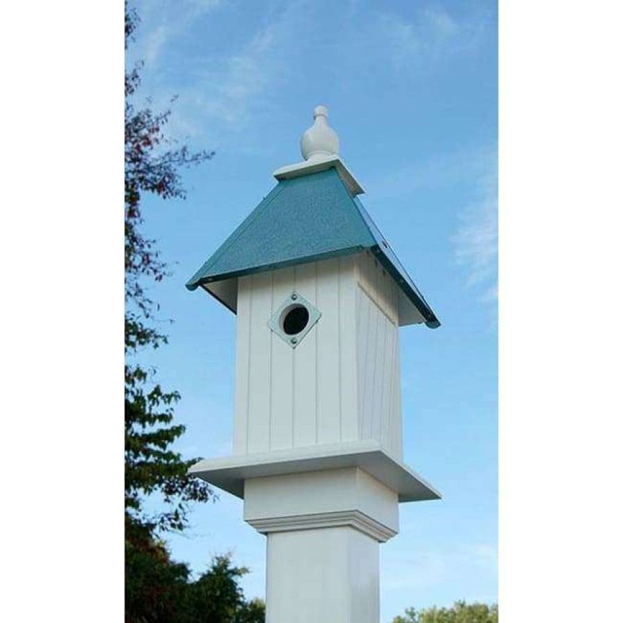 * A Wing And A Prayer Decorative Houses Cathedral Bird House With Verdigris Roof | Bird Houses