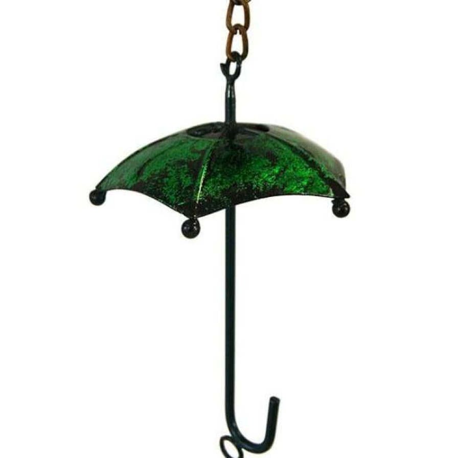 * Ancient Graffiti Umbrella And Bell Rain Chain, Multicolored | Lawn & Garden