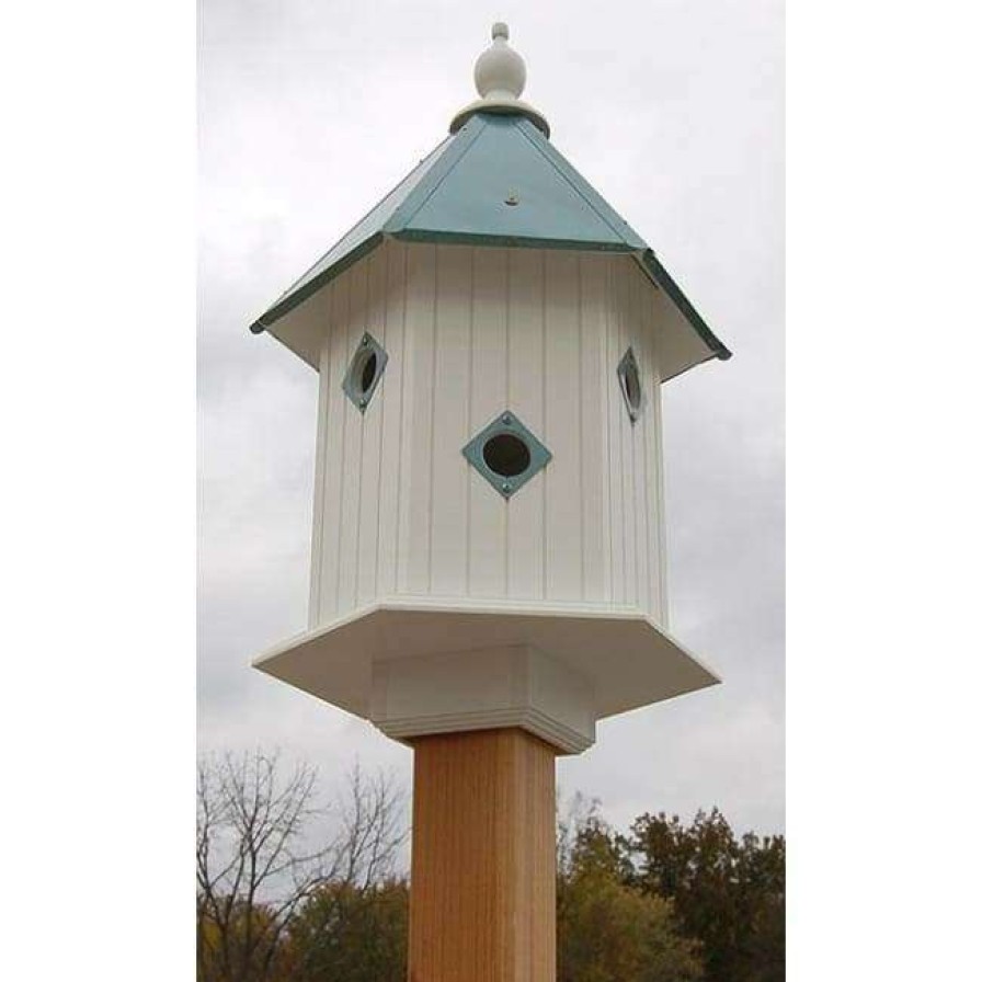 * A Wing And A Prayer Magnolia Bird House With Verdigris Roof Decorative Houses | Bird Houses