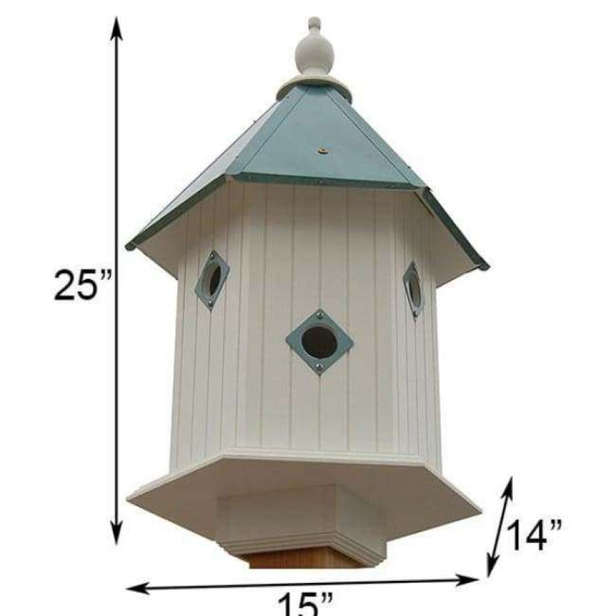 * A Wing And A Prayer Magnolia Bird House With Verdigris Roof Decorative Houses | Bird Houses