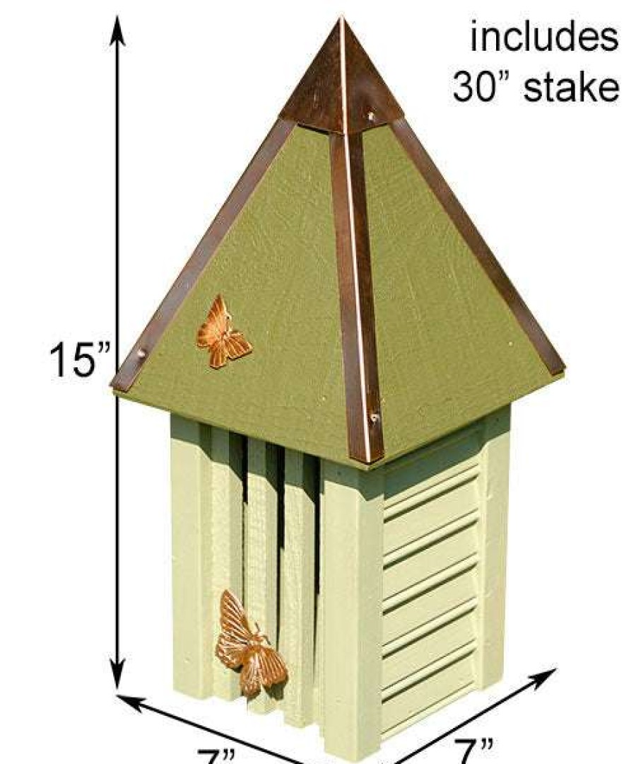 * Butterflies Heartwood Flutterbye Butterfly House & Pole, Celery | Butterflies