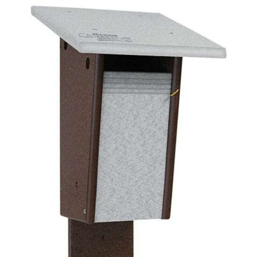 * Green Meadow Houses & Feeders Polywood Gray And Brown Recycled Plastic Sparrow Resistant Bluebird House | Bird Houses