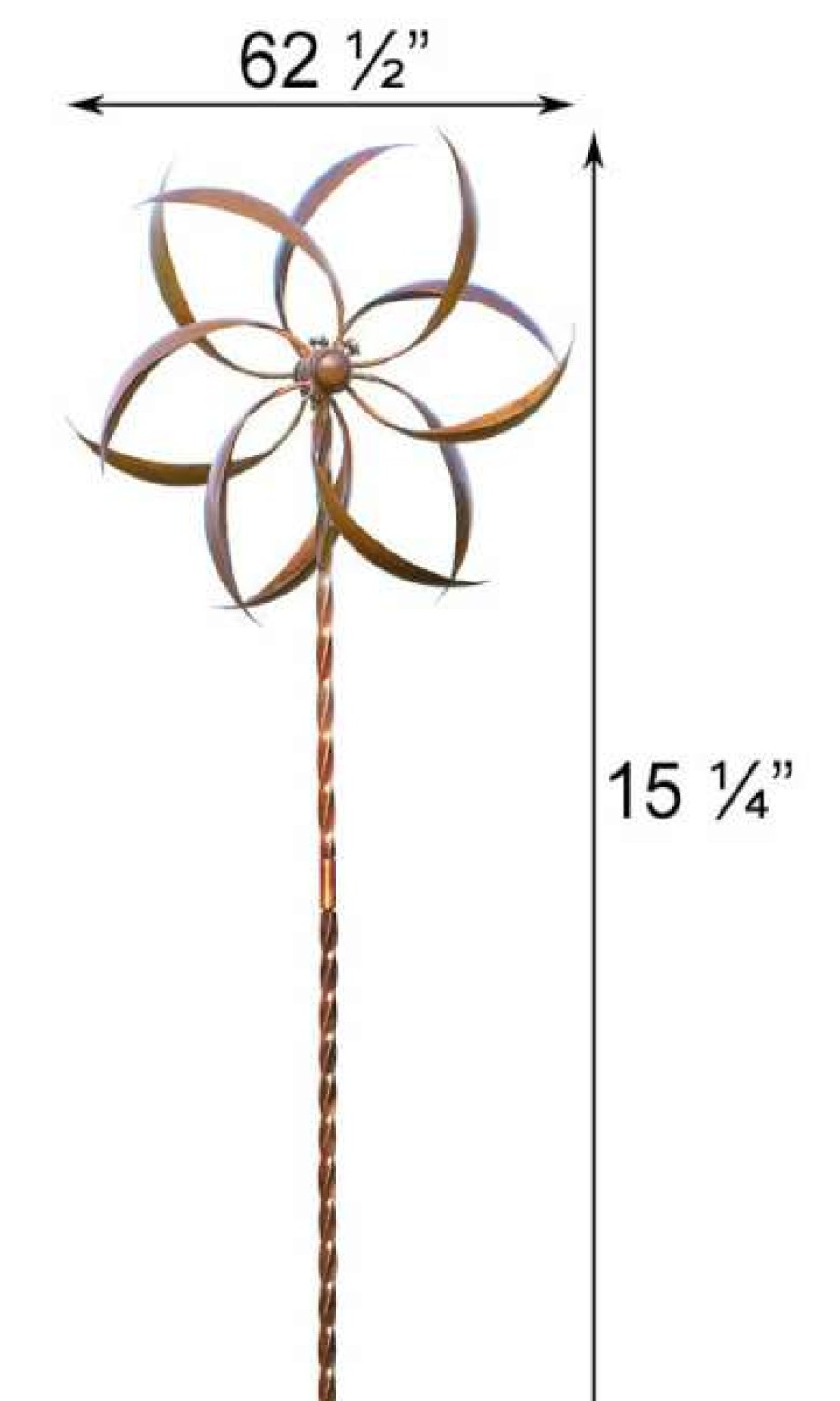 * Ancient Graffiti Kinetic Copper Colored Feather 62.5 Spinner | Lawn & Garden