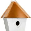 * Home Bazaar Decorative Houses Paxton Hanging Bird House With Copper Roof | Bird Houses