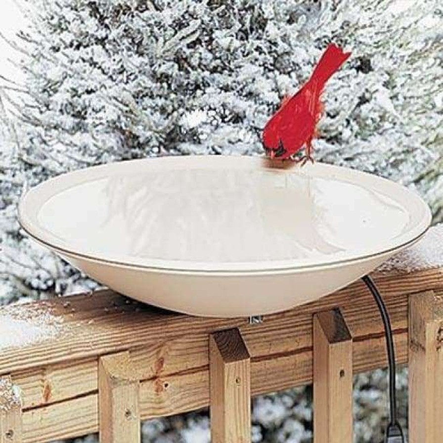 * Allied Precision Heated Bird Bath With Deck Mount Deck Mounted Bird Baths | Bird Baths