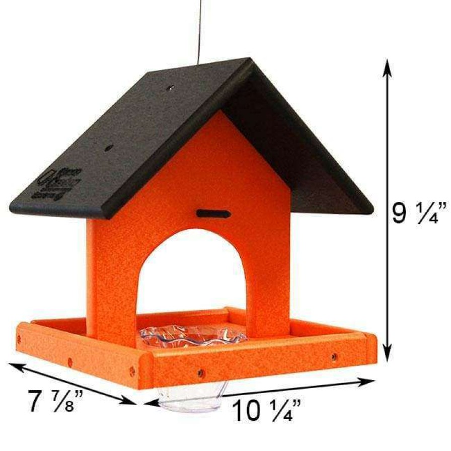 * Green Meadow Houses & Feeders Hanging Feeders Polywood Black And Orange Recycled Plastic Single Oriole Feeder | Bird Feeders